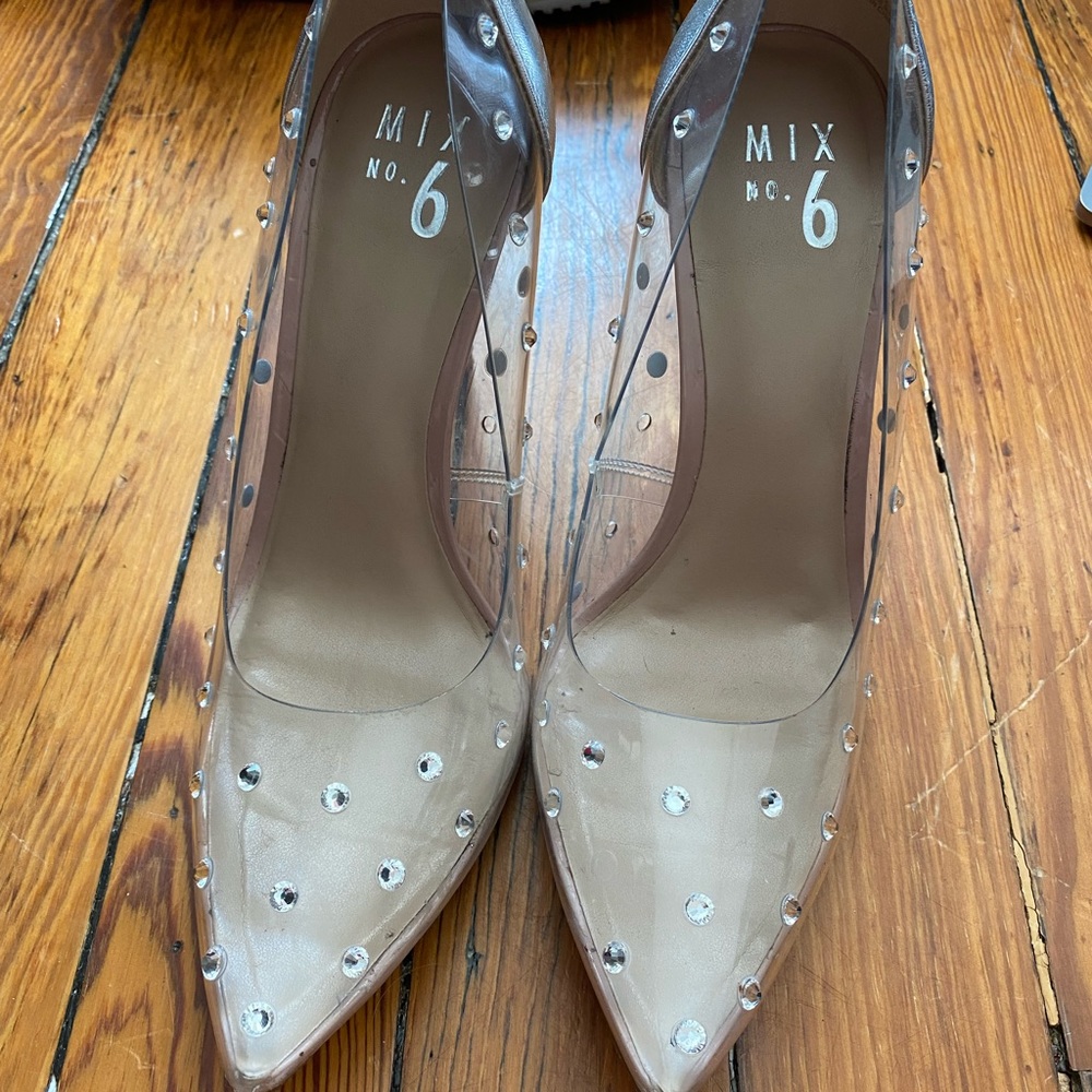 mix no 6 rhinestone pumps